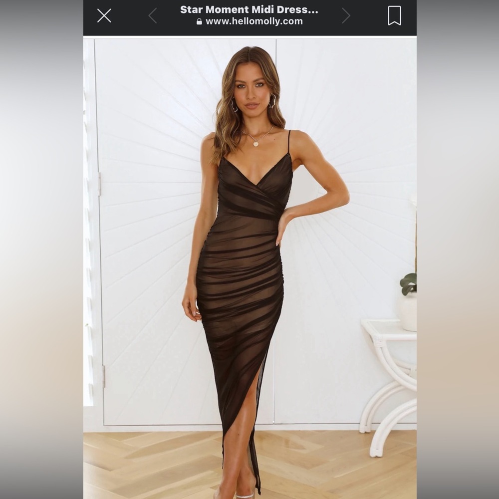 Hello Molly black sheer dress - NWT - NEVER BEEN WORN. SIZE MEDIUM